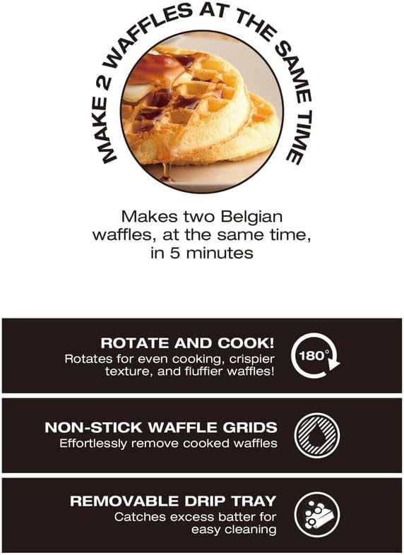 Salton Rotating Double Belgian Waffle Maker