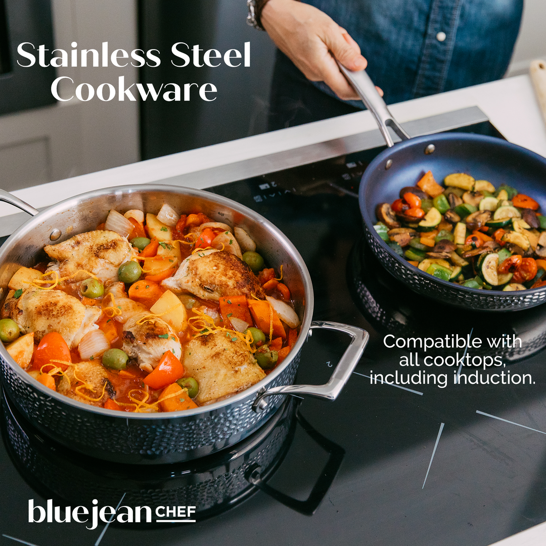 Blue Jean Chef 3-Piece Stainless Steel Cookware Set