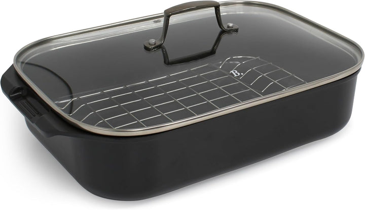 Blu. Cookware Roasting Pan with Lid and Roasting Rack