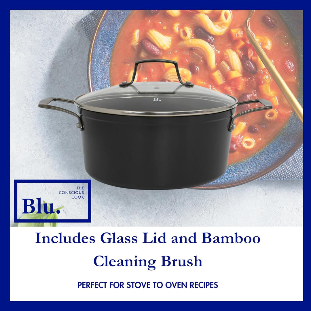 Blu. Cookware 4.5QT Casserole Pot with Lid