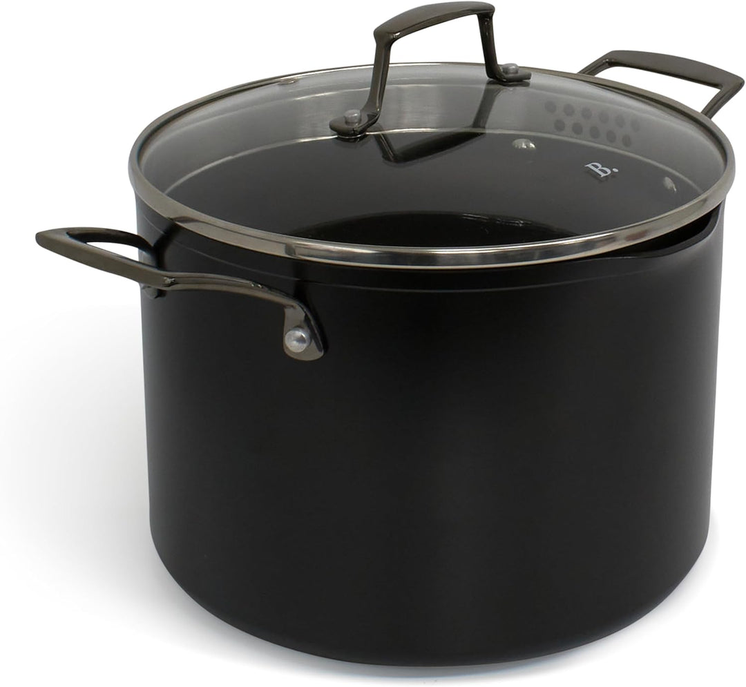 Blu. Cookware 8.5QT Stock Pot with Double Strainer Lid