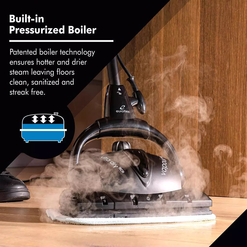 Euroflex Vapour 9-Piece Premium Steam Mop with Ultra Dry Steam Technology