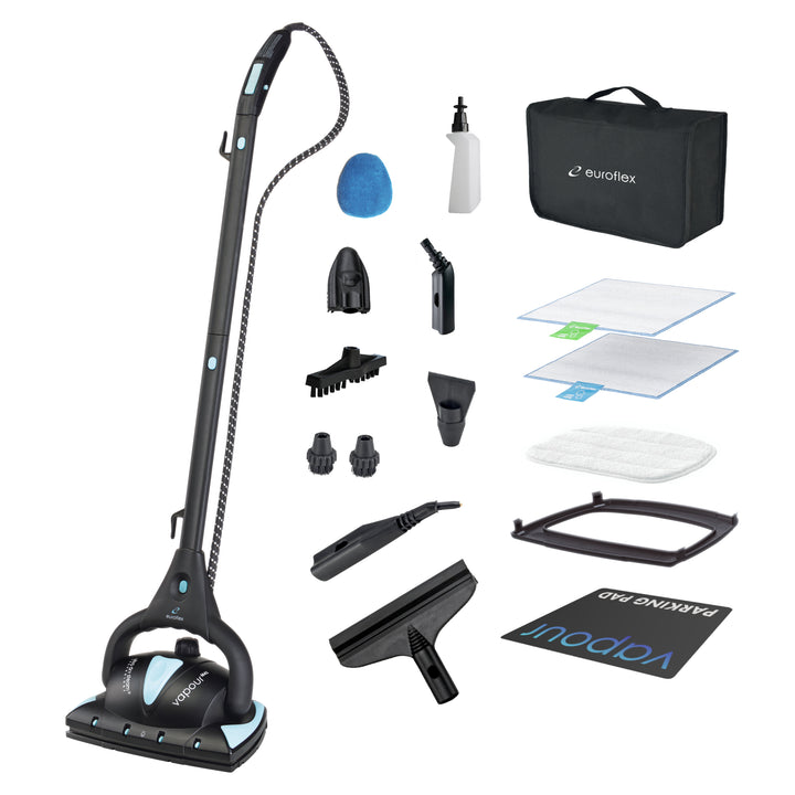 Euroflex Vapour Pro 20-Piece All-in-One Steam Mop with Built-In Portable Steam Cleaner