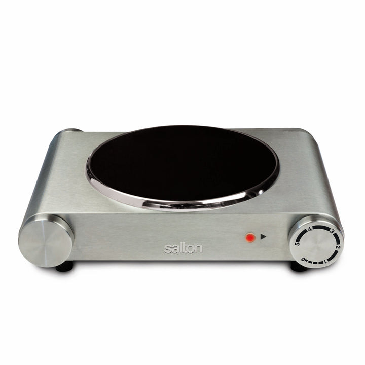 Salton Single Stainless Steel Infrared Portable Electric Cooktop