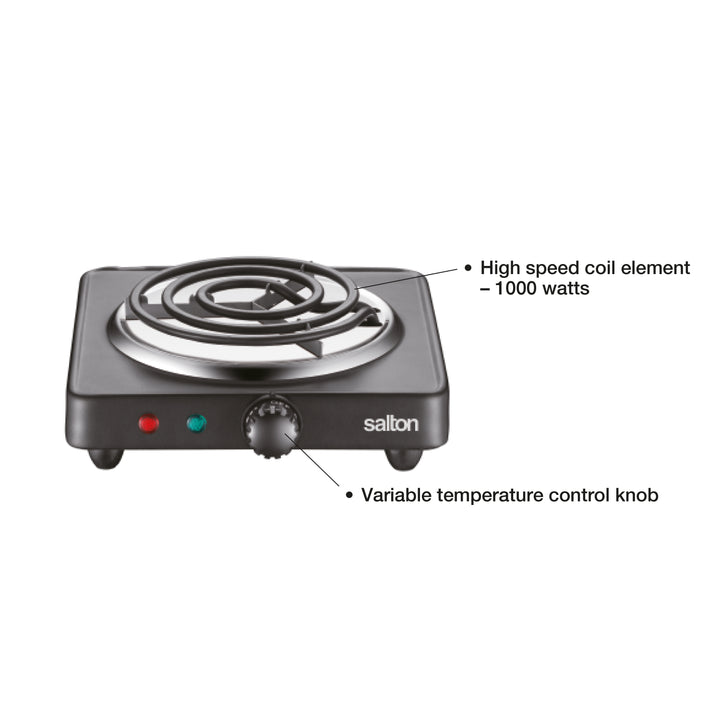 Salton Single Coil Portable Electric Cooktop