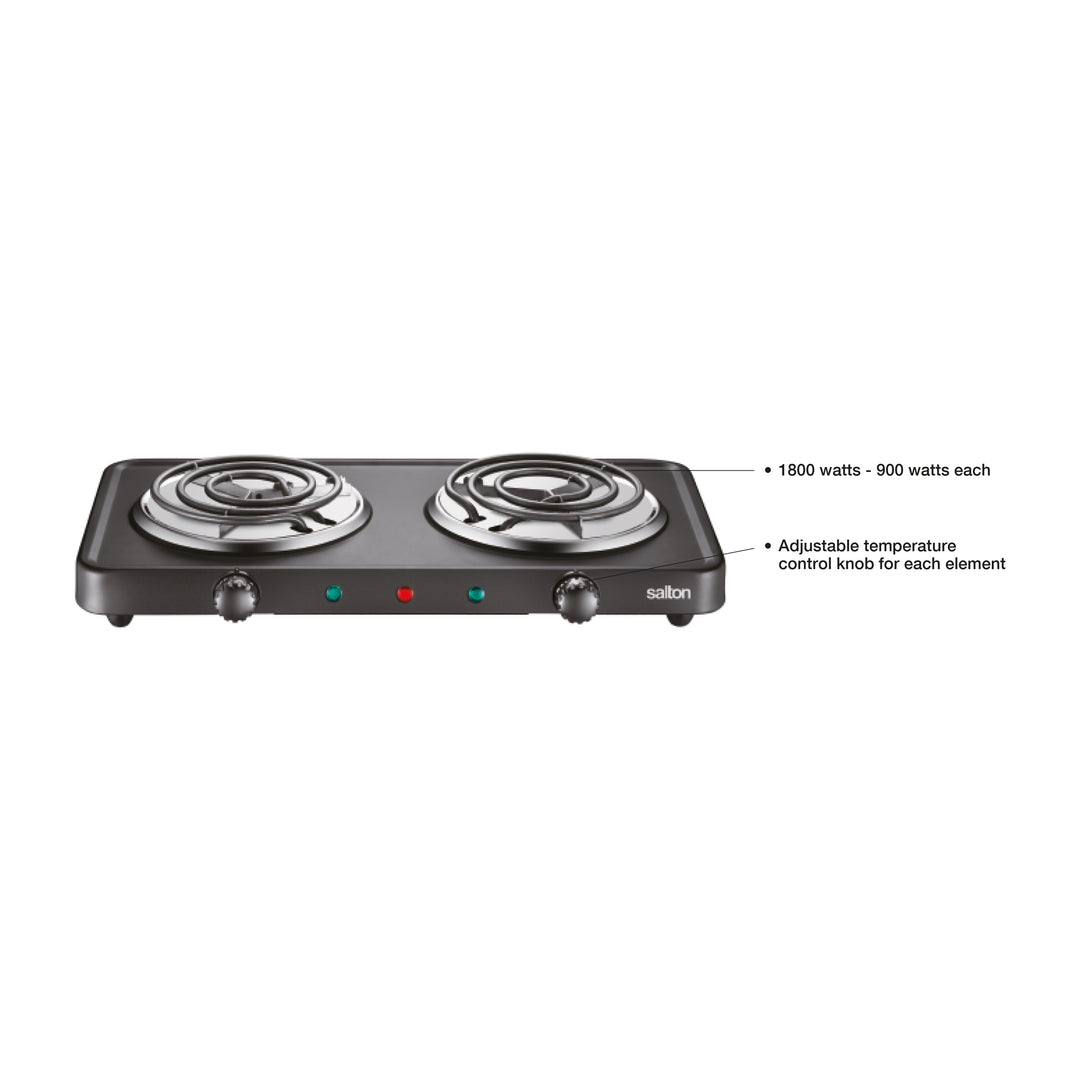 Salton Double Coil Portable Electric Cooktop