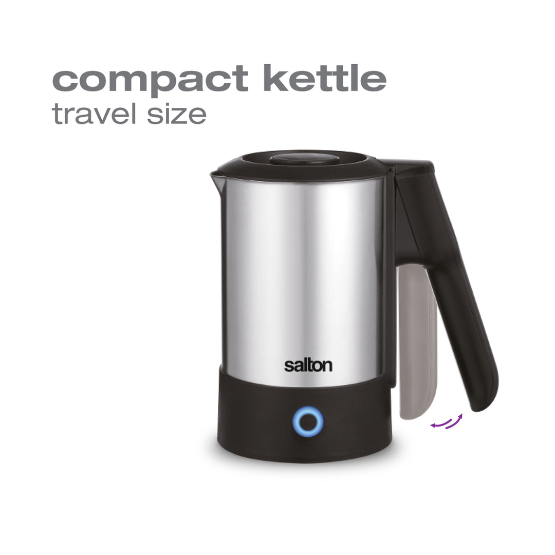 Salton Stainless Steel Travel Kettle (600 ml)