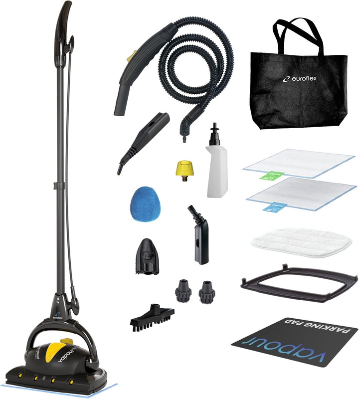 Euroflex Vapour Plus 18-Piece Steam Mop with Precision Floor Care Kit