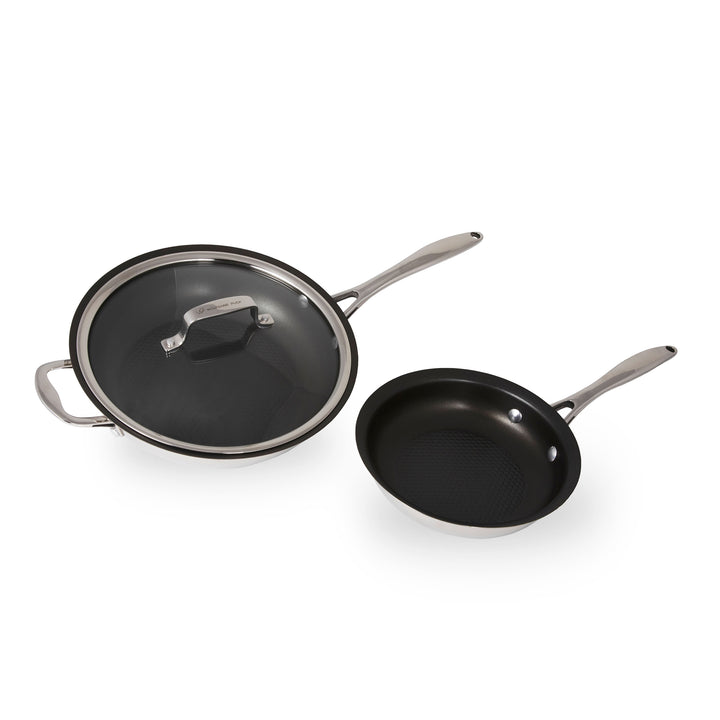 Wolfgang Puck 3-Piece Stainless Steel Skillet Set