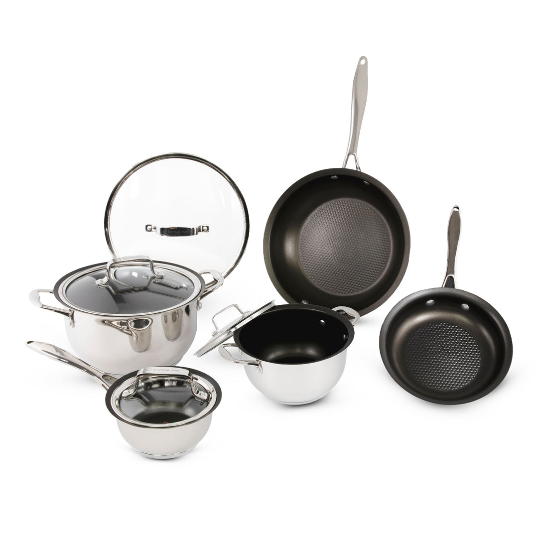 Wolfgang Puck 9-Piece Stainless Steel Cookware Set