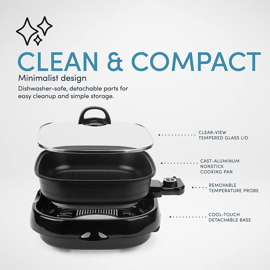 Aroma Housewares 3-in-1 Electric Indoor Grillet