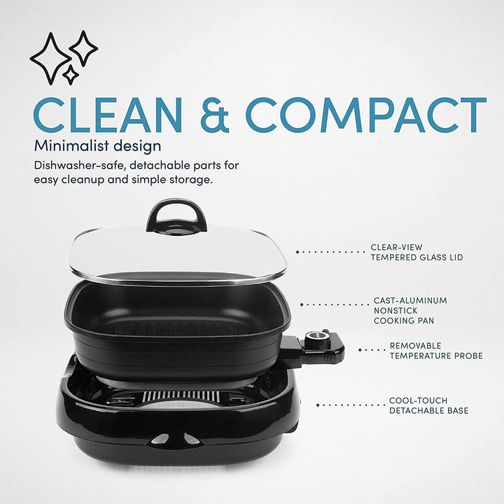Aroma Housewares 3-in-1 Electric Indoor Grillet